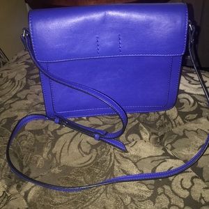 Blue ZARA basic crossbody bag